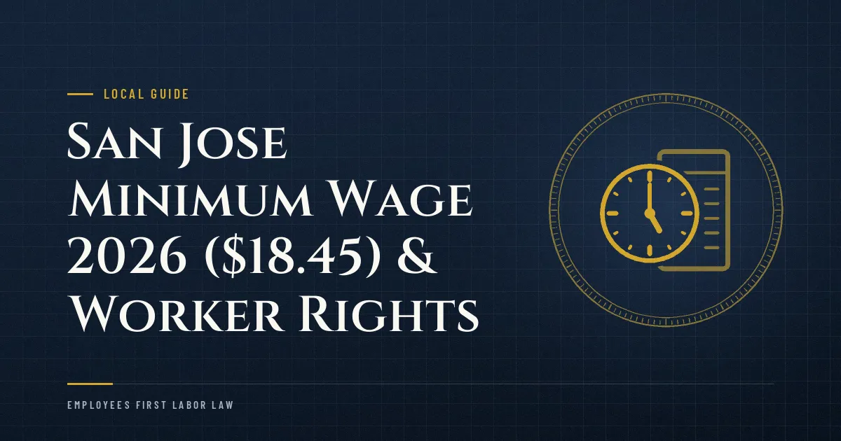 San Jose Minimum Wage 2026 ($18.45) & Worker Rights