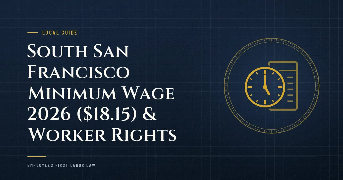 South San Francisco Minimum Wage 2026 ($18.15) & Worker Rights