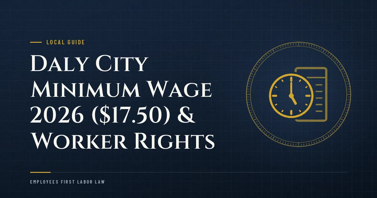 Daly City Minimum Wage 2026 ($17.50) & Worker Rights