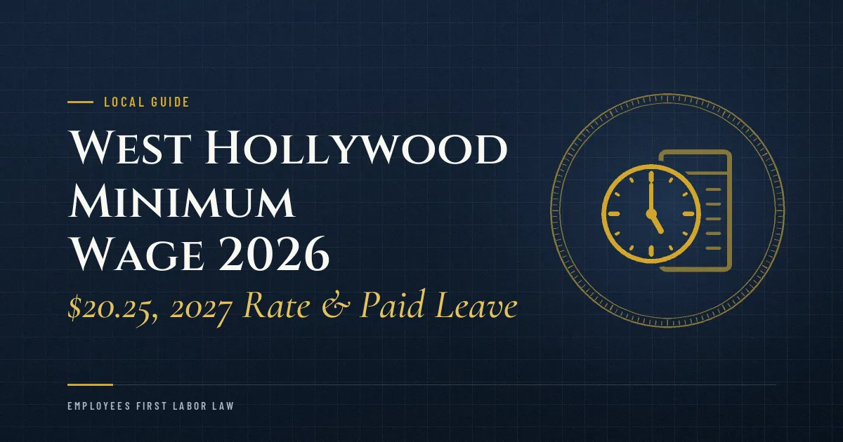 West Hollywood Minimum Wage 2026: $20.25, 2027 Rate & Paid Leave