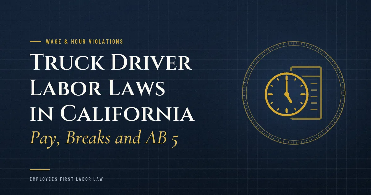 Truck Driver Labor Laws in California: Pay, Breaks and AB 5