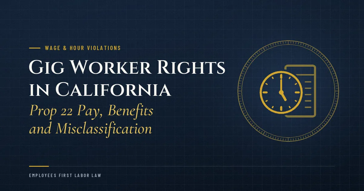Gig Worker Rights in California: Prop 22 Pay, Benefits and Misclassification