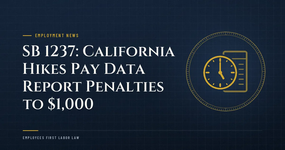 SB 1237: California Hikes Pay Data Report Penalties to $1,000