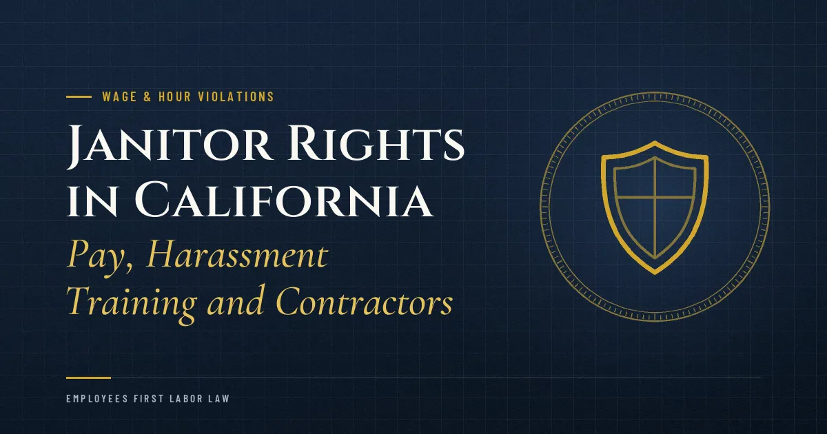 Janitor Rights in California: Pay, Harassment Training and Contractors