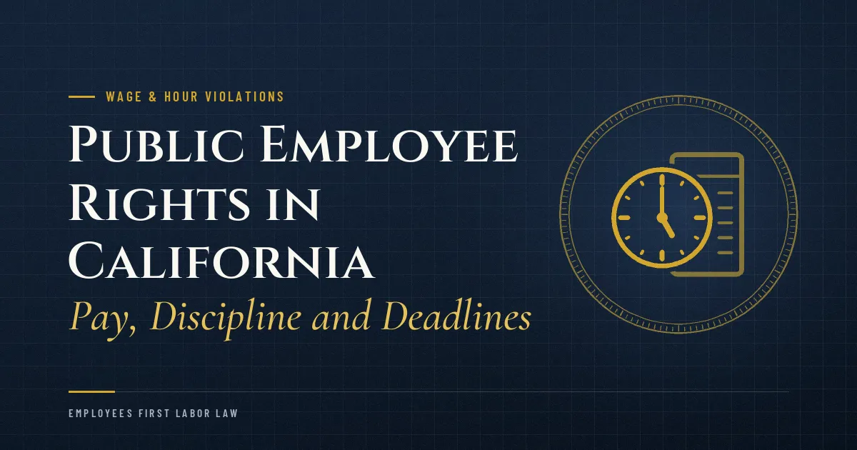 Public Employee Rights in California: Pay, Discipline and Deadlines