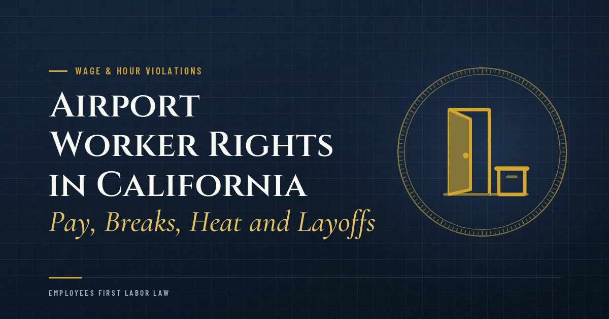 Airport Worker Rights in California: Pay, Breaks, Heat and Layoffs