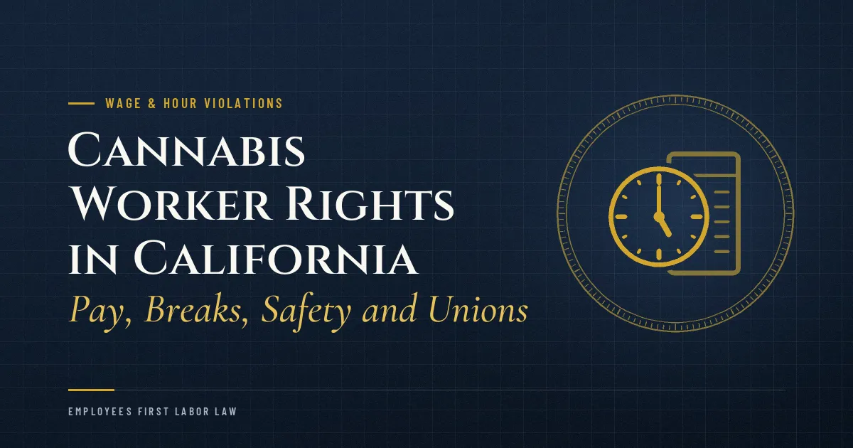 Cannabis Worker Rights in California: Pay, Breaks, Safety and Unions